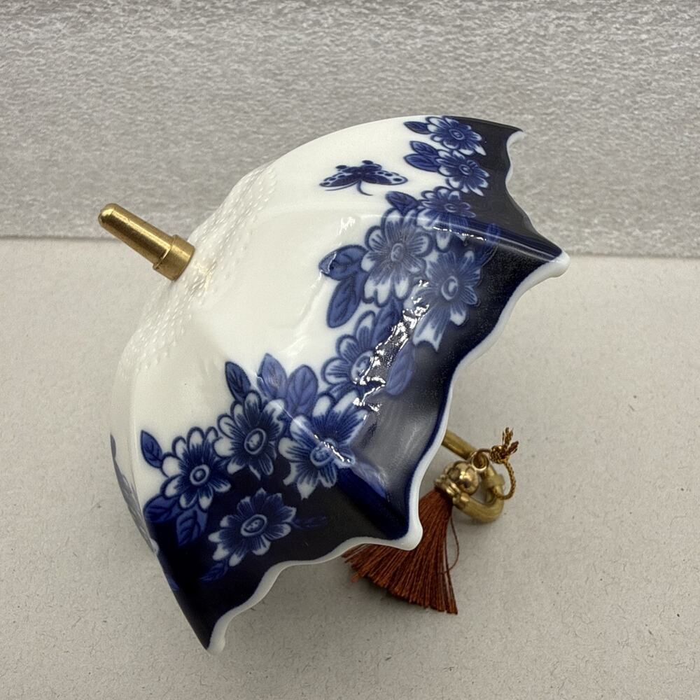 Umbrella Tea Strainer,Blue & White Porcelain Umbrella Shape Ceramic Tea Strainer